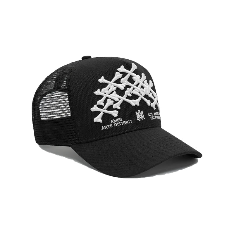 CASADEPT-AMIRI BONES STACKED TRUCKER HAT