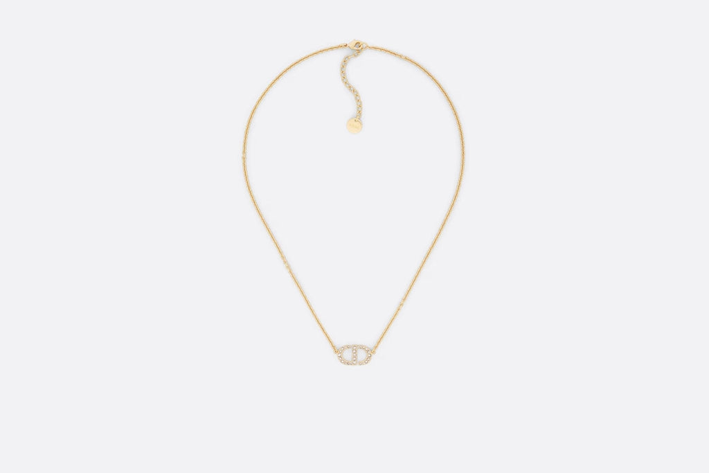 CHRISTIAN DIOR Petit CD Necklace Gold-Finish Metal(Gold)