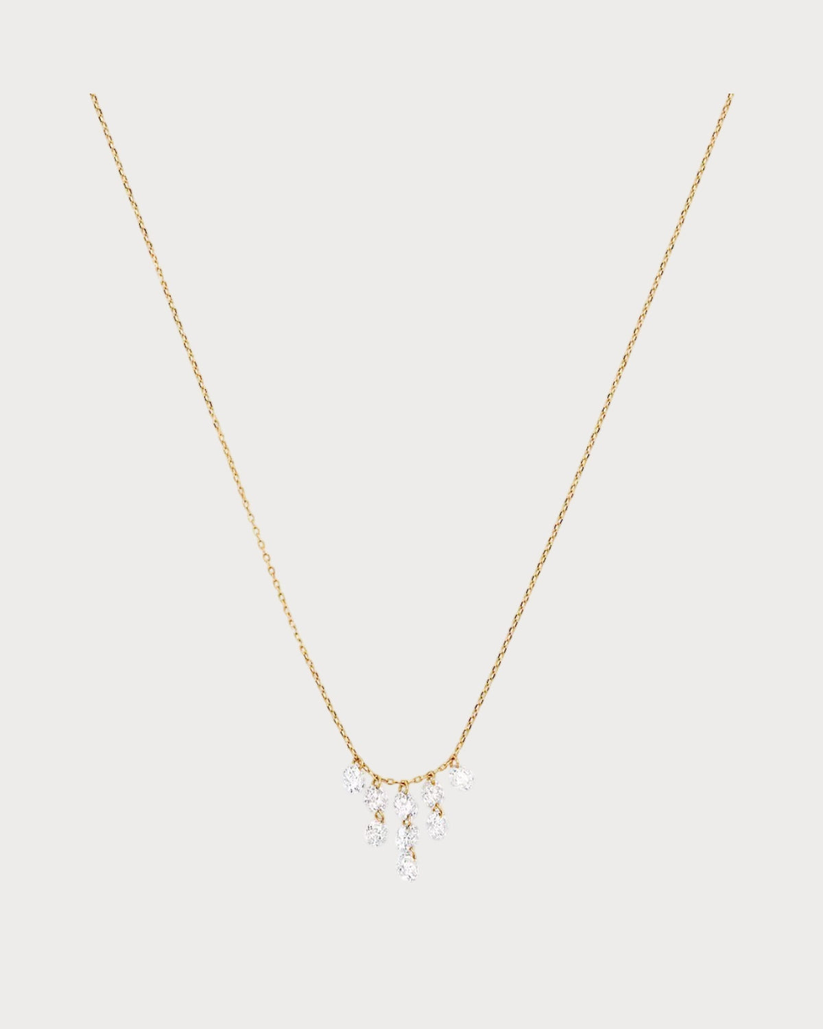 PERSEE Yellow Gold and Diamond Celeste Triangle Necklace(Yellow Gold)