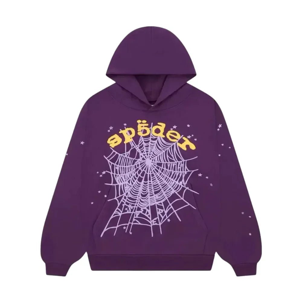 Sp5der Star OG Web V2 Hoodie Purple